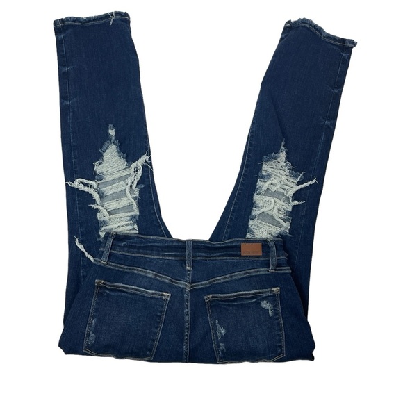Judy Blue Denim - Judy Blue High Rise Straight Fit Stretch Heavily Distressed Women's Plus 16W